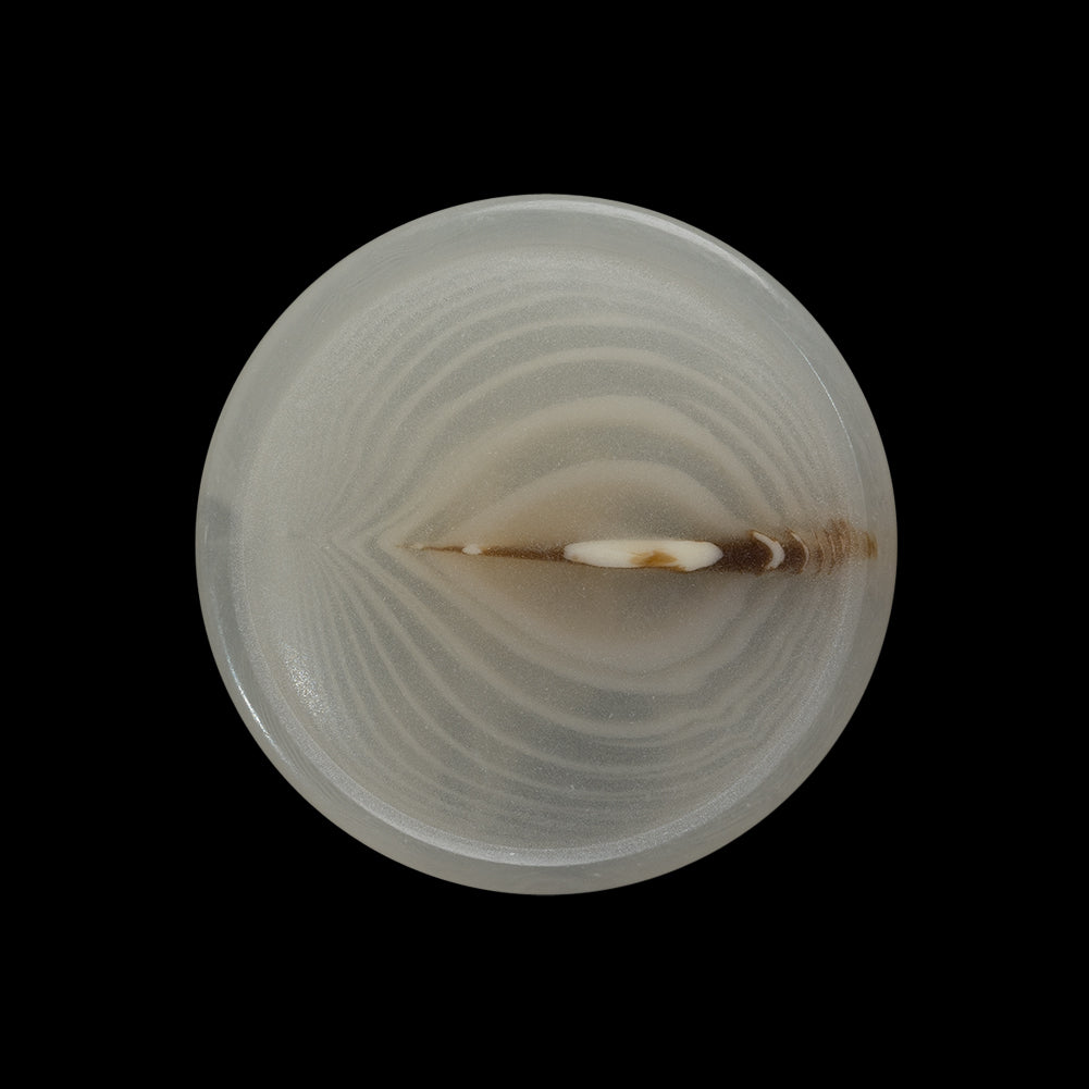Plastic Shank Back Button - 40L/25.5mm - Ivory and Brown Streak Low Convex Plastic Shank Back Button - 40L/25.5mm - Ivory and Brown Streak Low Convex