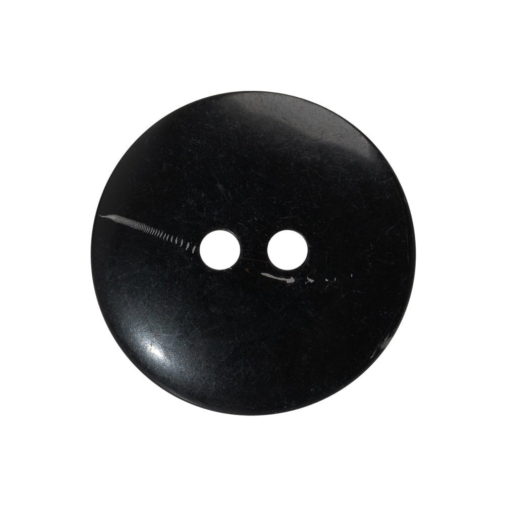 Plastic 2-Hole Button - 40L/25.5mm - Black Bowl Shaped Plastic 2-Hole Button - 40L/25.5mm - Black Bowl Shaped