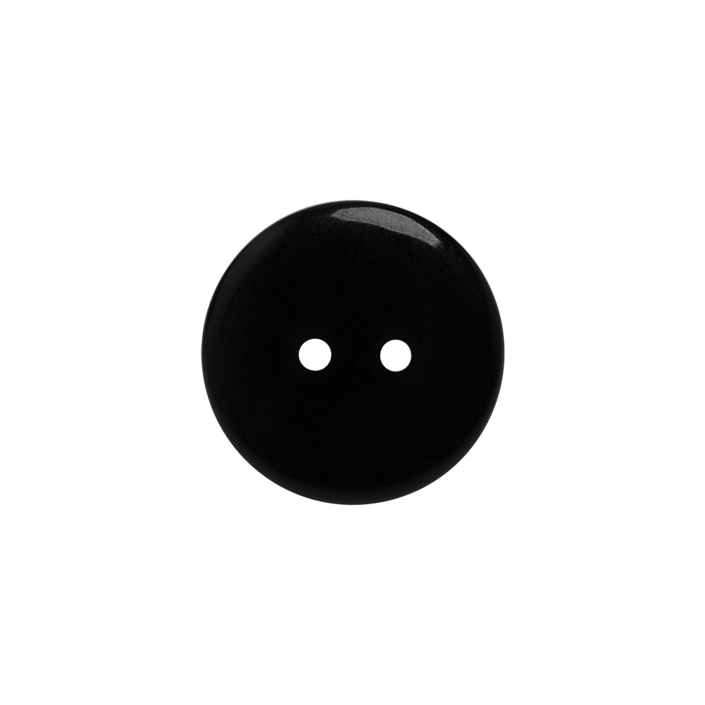 Plastic 2-Hole Button - 28L/18mm - Black Matte Center