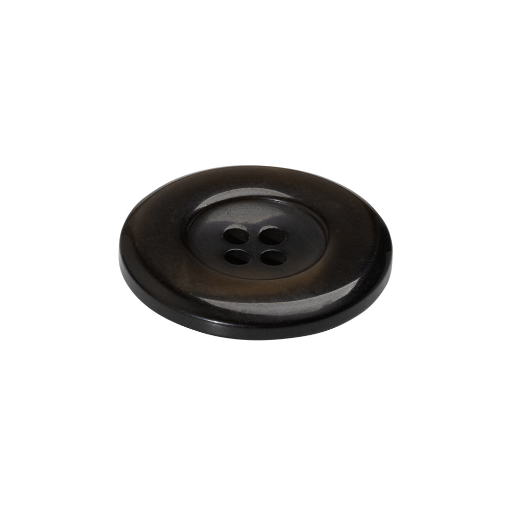 Plastic 4-Hole Button - 36L/23mm - Almost Translucent Pearlescent Brown Wide Rim Plastic 4-Hole Button - 36L/23mm - Almost Translucent Pearlescent Brown Wide Rim