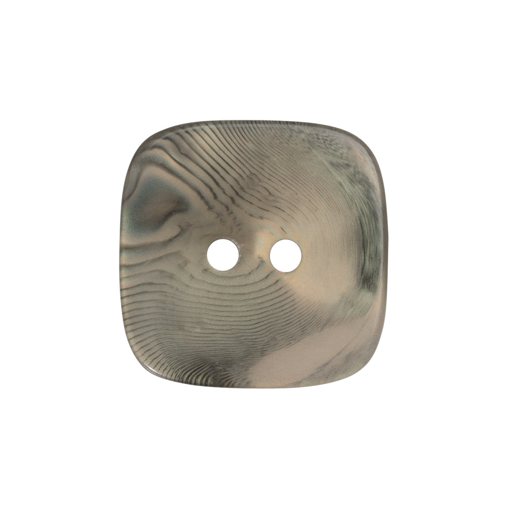 Square Plastic 2-Hole Button - 36L/23mm - Iridescent Ivory and Gray Marbled Square Plastic 2-Hole Button - 36L/23mm - Iridescent Ivory and Gray Marbled