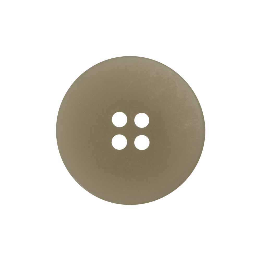 Plastic 4-Hole Button - 38L/24mm - Frosted Off White Narrow Rim - Detail Plastic 4-Hole Button - 38L/24mm - Frosted Off White Narrow Rim - Detail