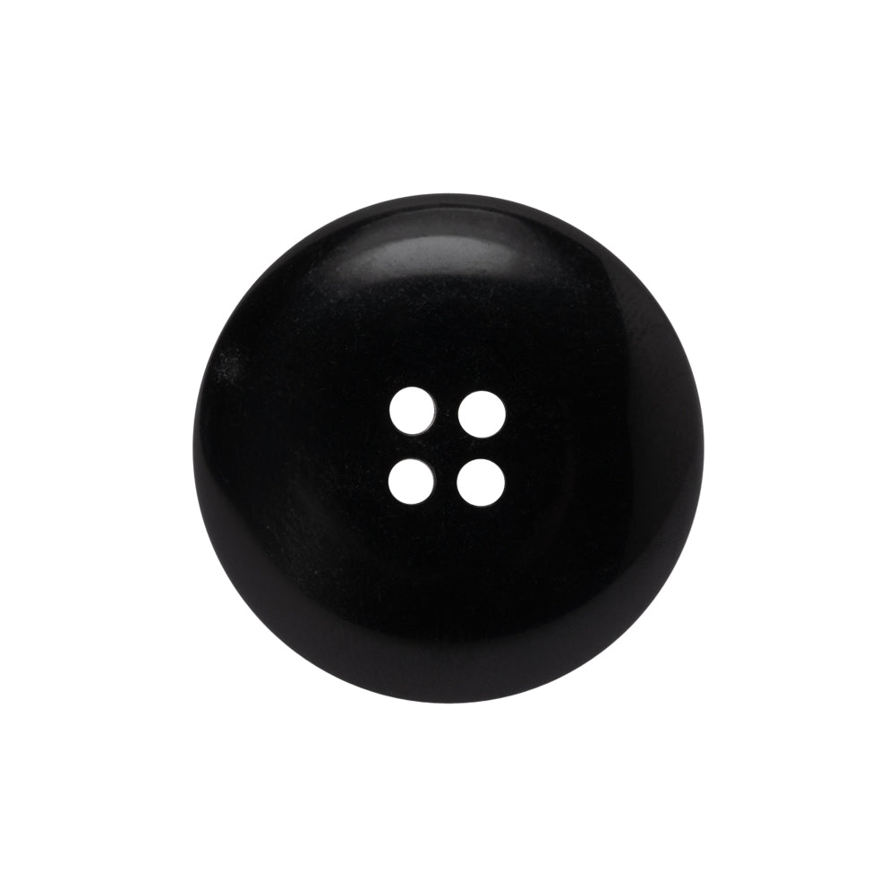 Plastic 4-Hole Button - 38L/24mm - Black Deep Well - Detail Plastic 4-Hole Button - 38L/24mm - Black Deep Well - Detail