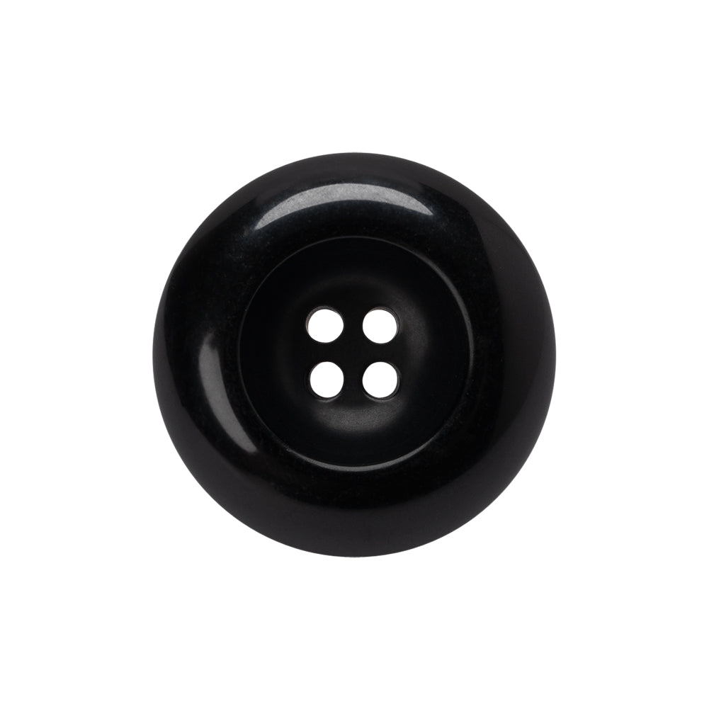 Plastic 4-Hole Button - 38L/24mm - Black Deep Well Plastic 4-Hole Button - 38L/24mm - Black Deep Well