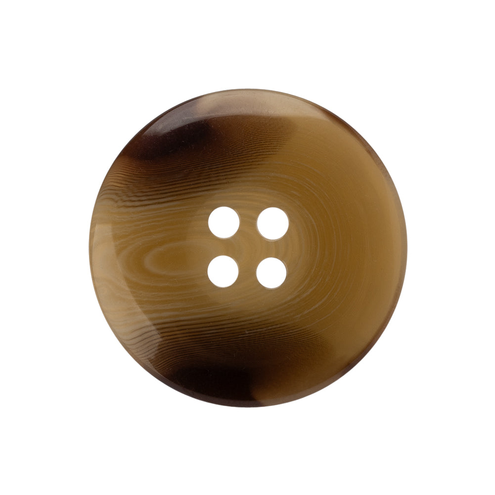 Plastic 4-Hole Button - 40L/25.5mm - Tan and Brown Swirls Shallow Ink Well Plastic 4-Hole Button - 40L/25.5mm - Tan and Brown Swirls Shallow Ink Well
