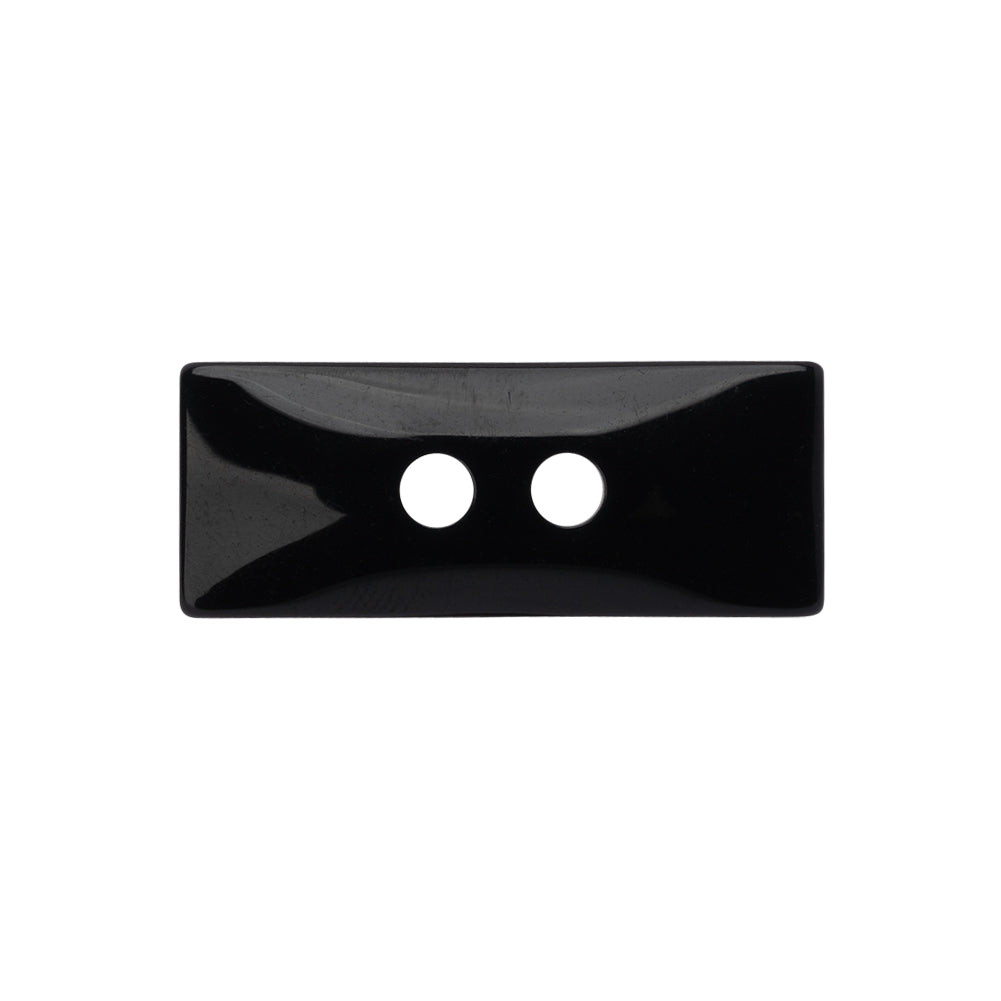 Rectangular Plastic 2-Hole Button - 40L/25.5mm - Navy Blue Swirls - Detail Rectangular Plastic 2-Hole Button - 40L/25.5mm - Navy Blue Swirls - Detail