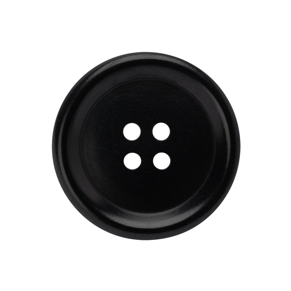 Plastic 4-Hole Button - 40L/25.5mm - Black Plastic 4-Hole Button - 40L/25.5mm - Black
