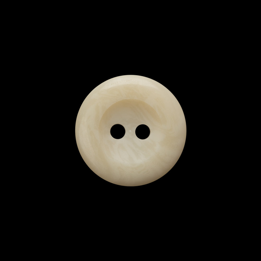 Plastic 2-Hole Button - 28L/18mm - Ivory Swirls Shallow Inkwell Plastic 2-Hole Button - 28L/18mm - Ivory Swirls Shallow Inkwell