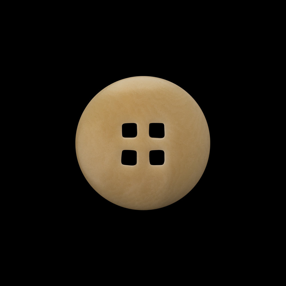 Plastic 4-Hole Button - 32L/20mm - Beige Subtle Marbling with Square Holes Plastic 4-Hole Button - 32L/20mm - Beige Subtle Marbling with Square Holes