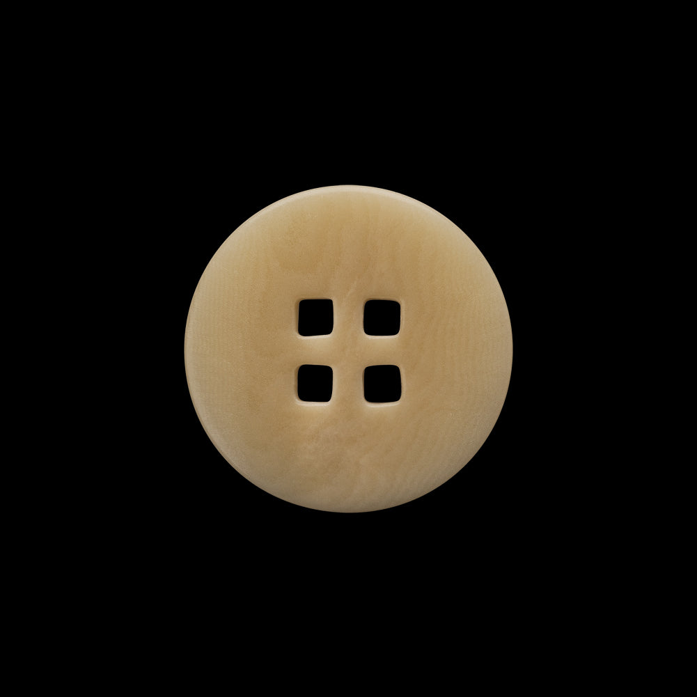 Plastic 4-Hole Button - 32L/20mm - Beige Subtle Marbling with Square Holes Plastic 4-Hole Button - 32L/20mm - Beige Subtle Marbling with Square Holes