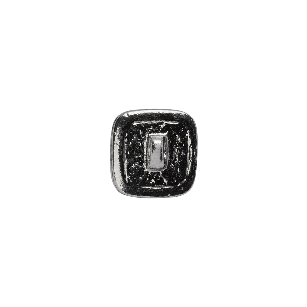 Square Rhinestone and Metal Shank Back Button - 18L/11.5mm - Silver and Crystal Grid Square Rhinestone and Metal Shank Back Button - 18L/11.5mm - Silver and Crystal Grid