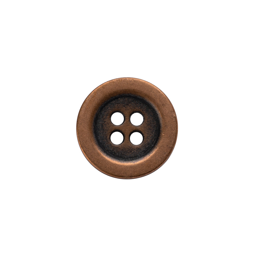 Metal 4-Hole Button - 24L/15mm - Copper Metal 4-Hole Button - 24L/15mm - Copper