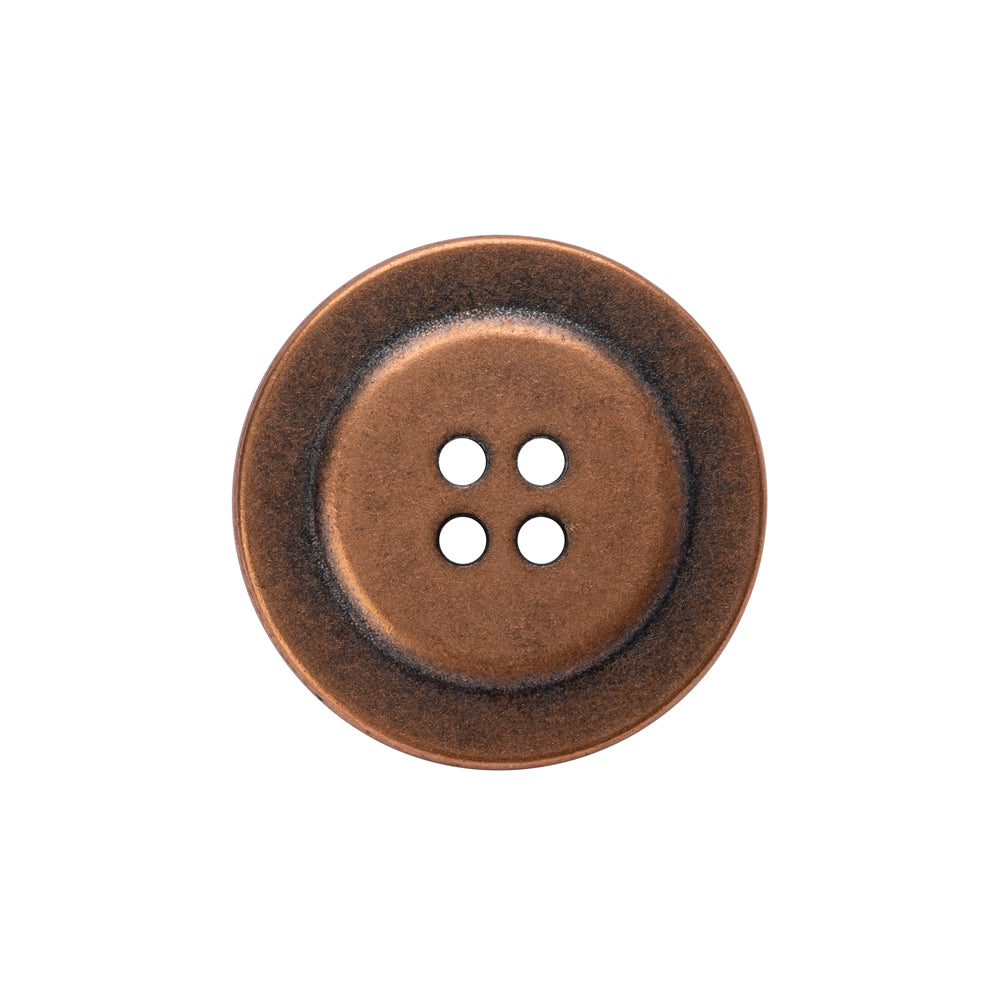 Metal 4-Hole Button - 36L/23mm - Copper - Detail Metal 4-Hole Button - 36L/23mm - Copper - Detail