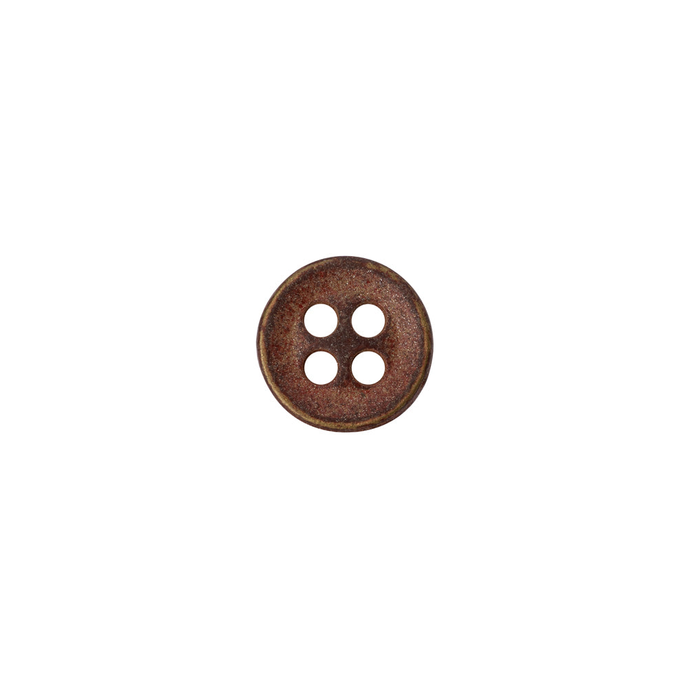 Metal 4-Hole Button - 16L/10mm - Matte Copper Metal 4-Hole Button - 16L/10mm - Matte Copper
