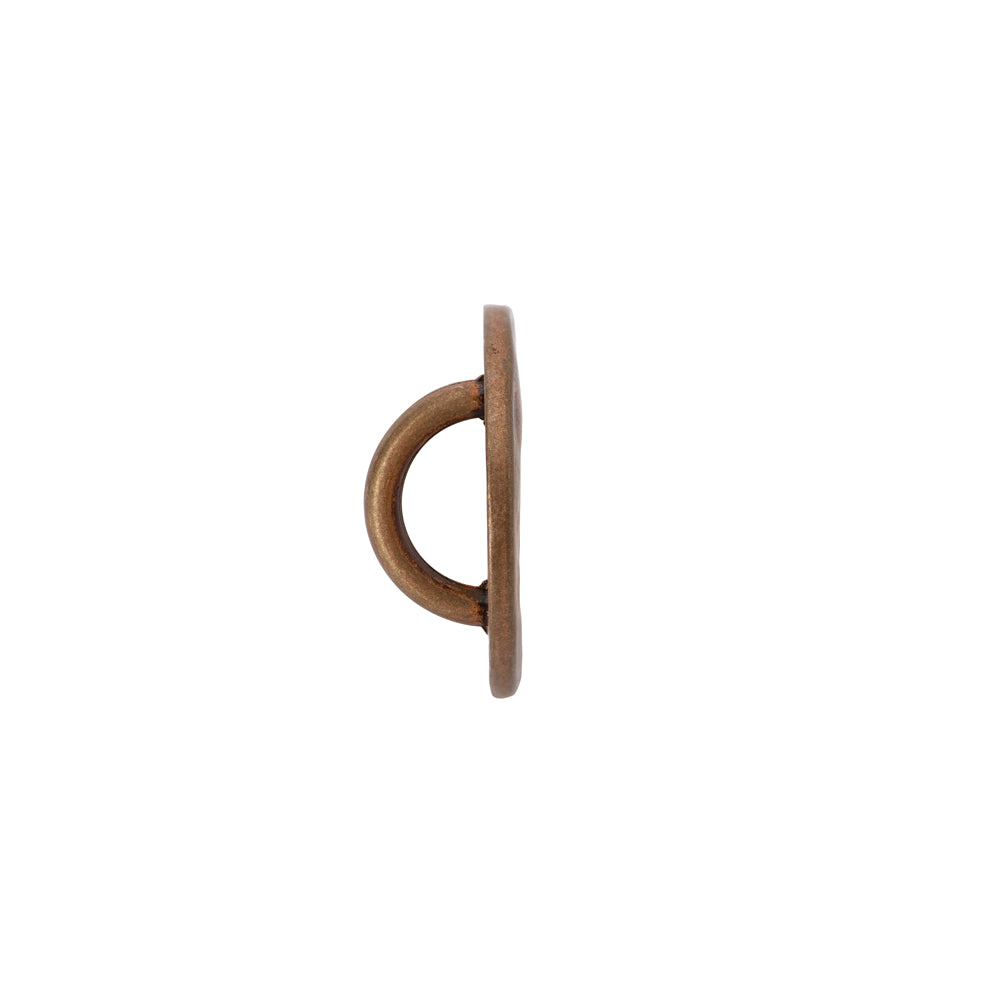 Metal Shank Back Button - 24L/15mm - Copper Ring Metal Shank Back Button - 24L/15mm - Copper Ring