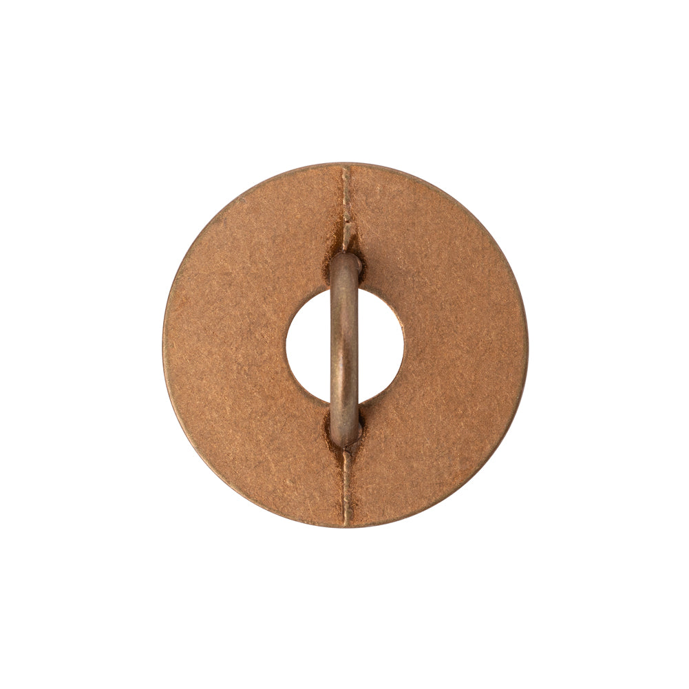 Metal Shank Back Button - 36L/23mm - Copper Ring - Detail Metal Shank Back Button - 36L/23mm - Copper Ring - Detail