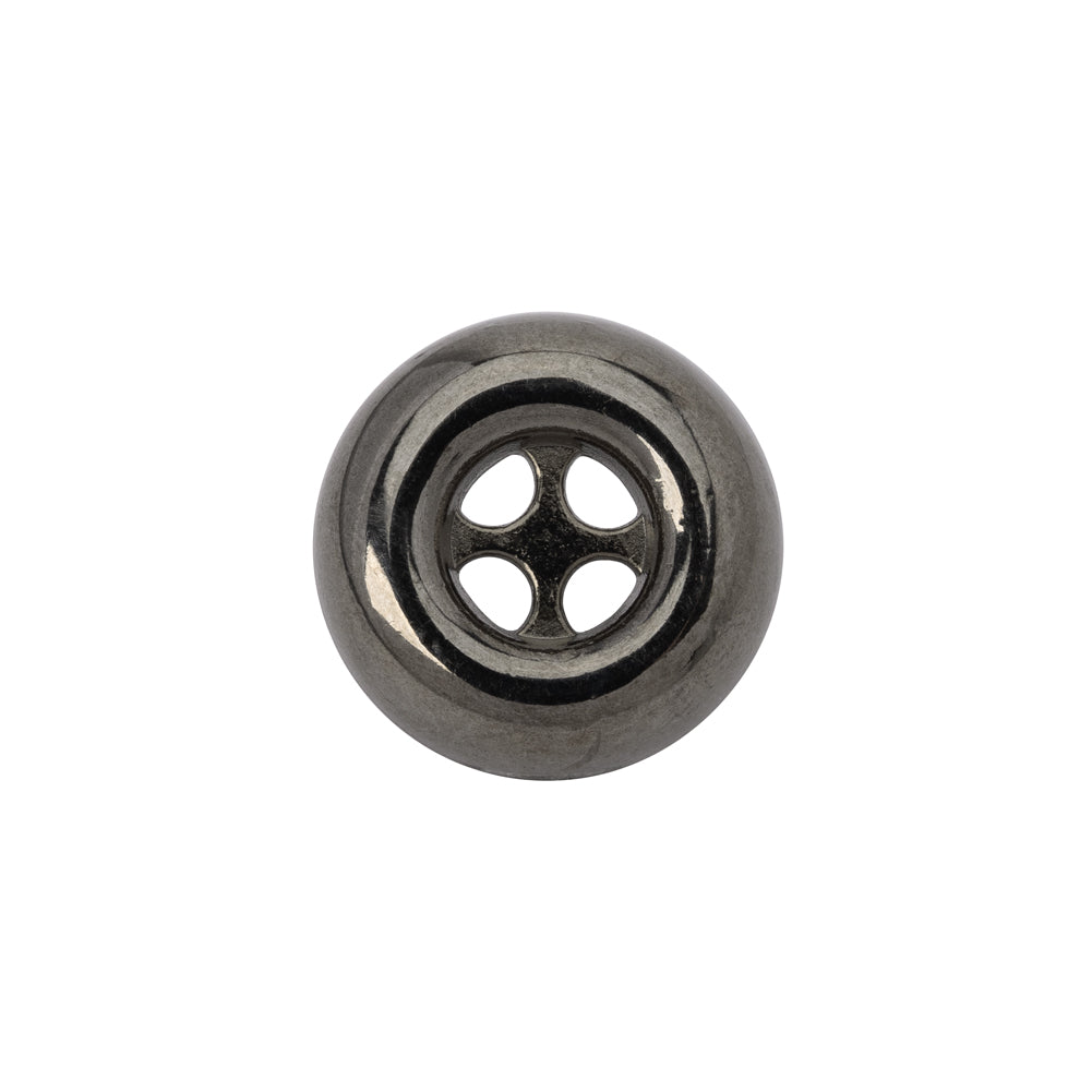 Metal 4-Hole Button - 28L/18mm - Gunmetal Inkwell Metal 4-Hole Button - 28L/18mm - Gunmetal Inkwell