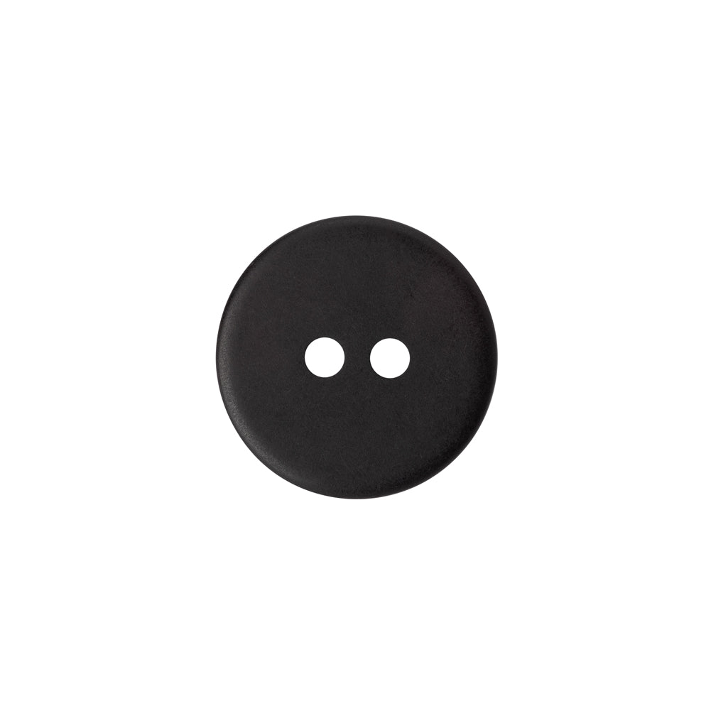 Plastic 2-Hole Button - 24L/15mm - Matte Charcoal Plastic 2-Hole Button - 24L/15mm - Matte Charcoal