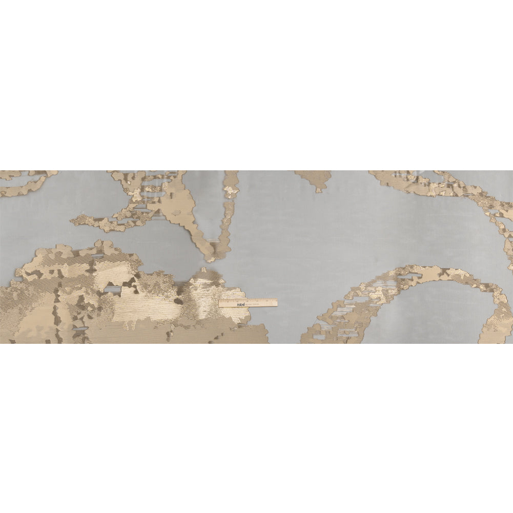 Beige and Black Metallic Abstract Luxury Burnout Brocade Beige and Black Metallic Abstract Luxury Burnout Brocade