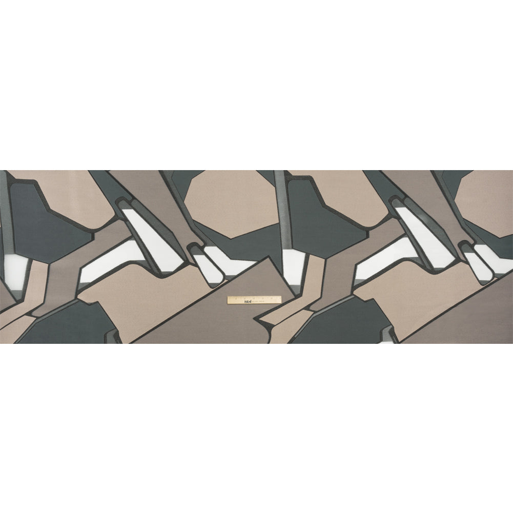 Taupe, Charcoal and Black Abstract Luxury Burnout Brocade Taupe, Charcoal and Black Abstract Luxury Burnout Brocade