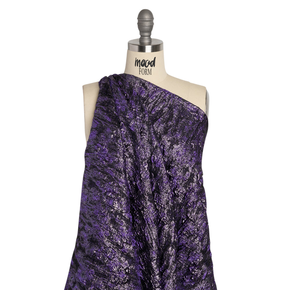 Metallic Purple and Black Abstract Luxury Brocade Metallic Purple and Black Abstract Luxury Brocade