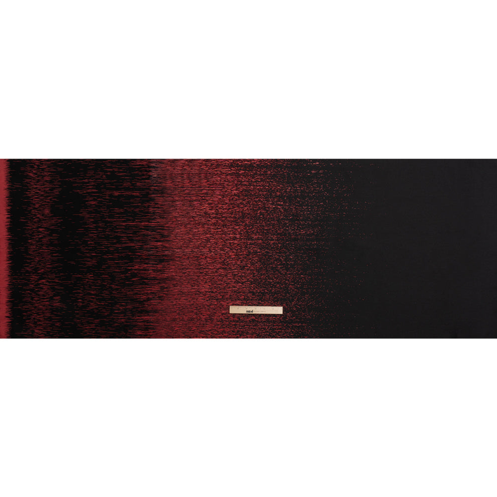 Black and Metallic Red Striated Luxury Brocade Black and Metallic Red Striated Luxury Brocade