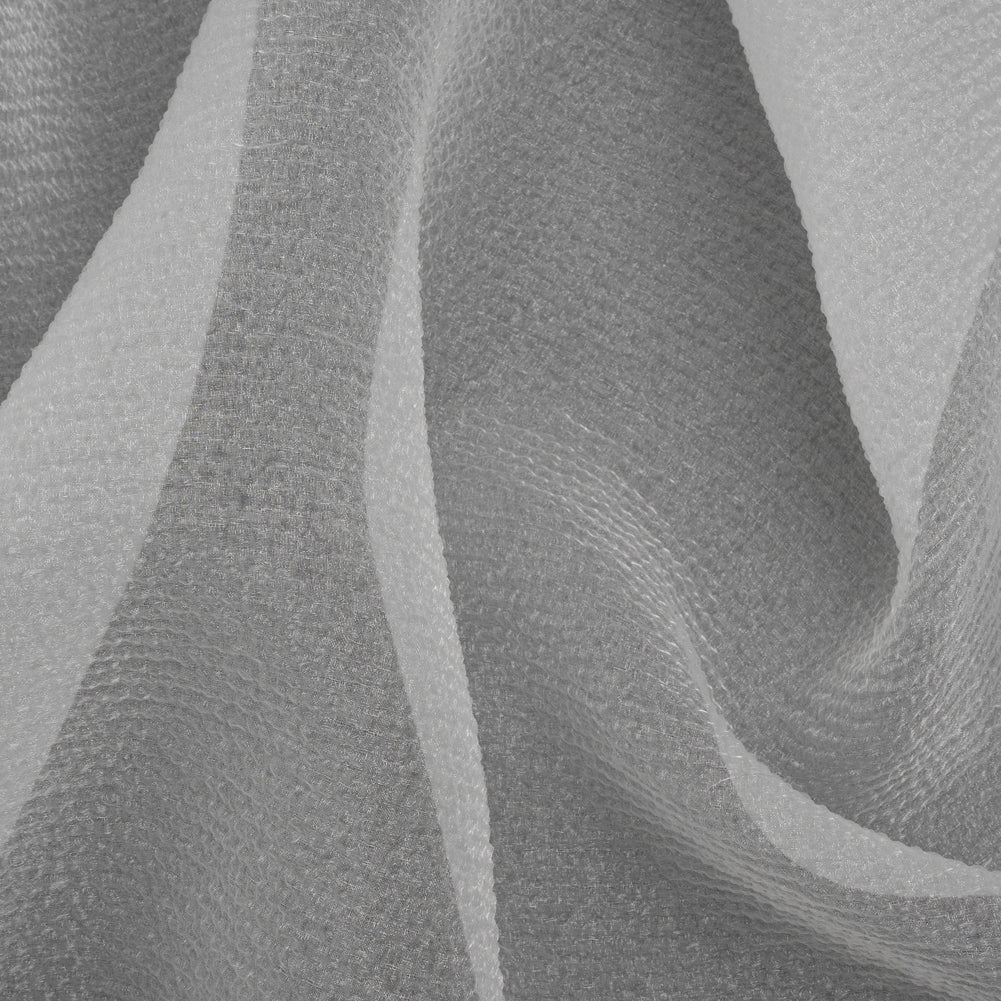 White Bubbly Crinkled Organza Brocade White Bubbly Crinkled Organza Brocade