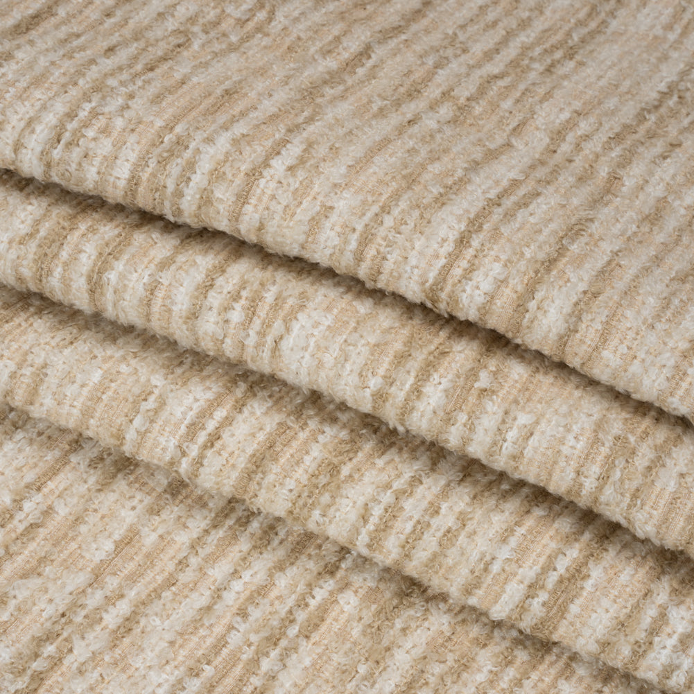Mineral Ribbed Striated Upholstery Boucle Folded Mineral Ribbed Striated Upholstery Boucle Folded