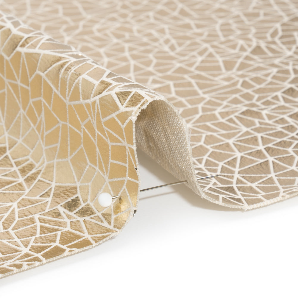 Starlight Geometric Crackle Metallic Foiled Chenille Detail Starlight Geometric Crackle Metallic Foiled Chenille Detail