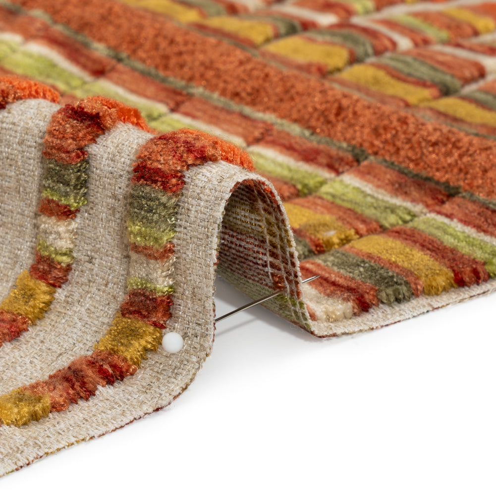 Horizon Stripes and Plush Velvet Undulating Lines Upholstery Woven Detail Horizon Stripes and Plush Velvet Undulating Lines Upholstery Woven Detail