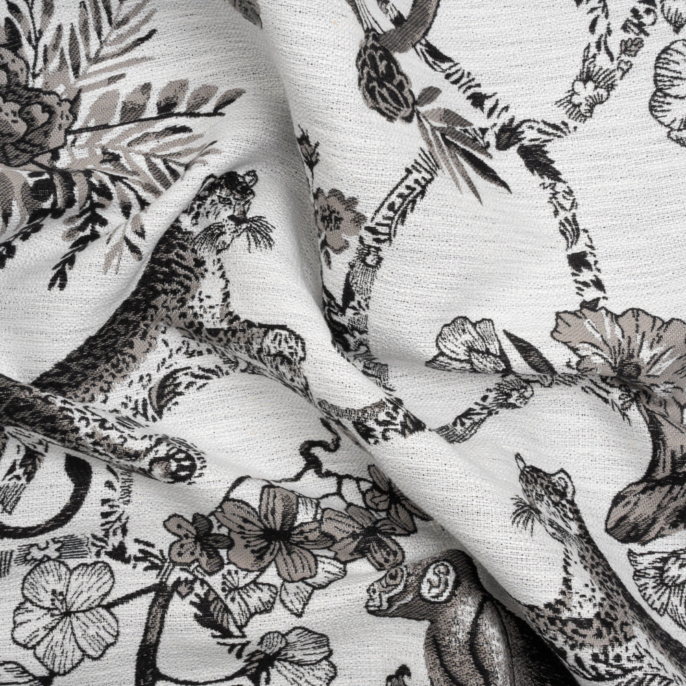 Black Diamond Exotic Pets and Flowers Upholstery Jacquard Black Diamond Exotic Pets and Flowers Upholstery Jacquard
