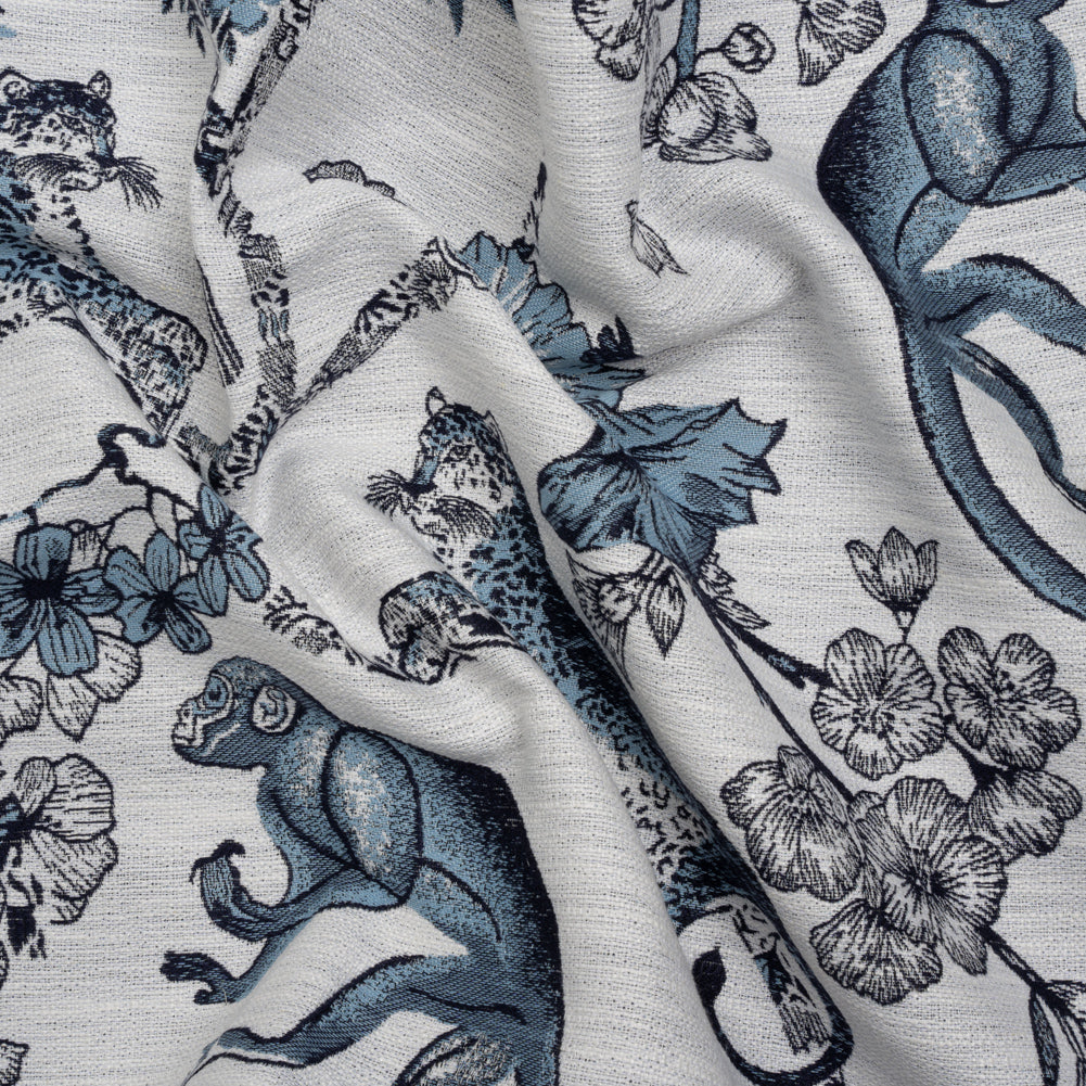 Sapphire Exotic Pets and Flowers Upholstery Jacquard Sapphire Exotic Pets and Flowers Upholstery Jacquard