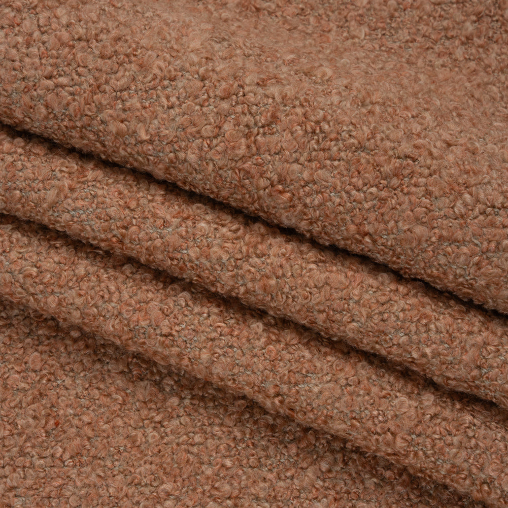 Blush Fluffy Upholstery Boucle Folded Blush Fluffy Upholstery Boucle Folded