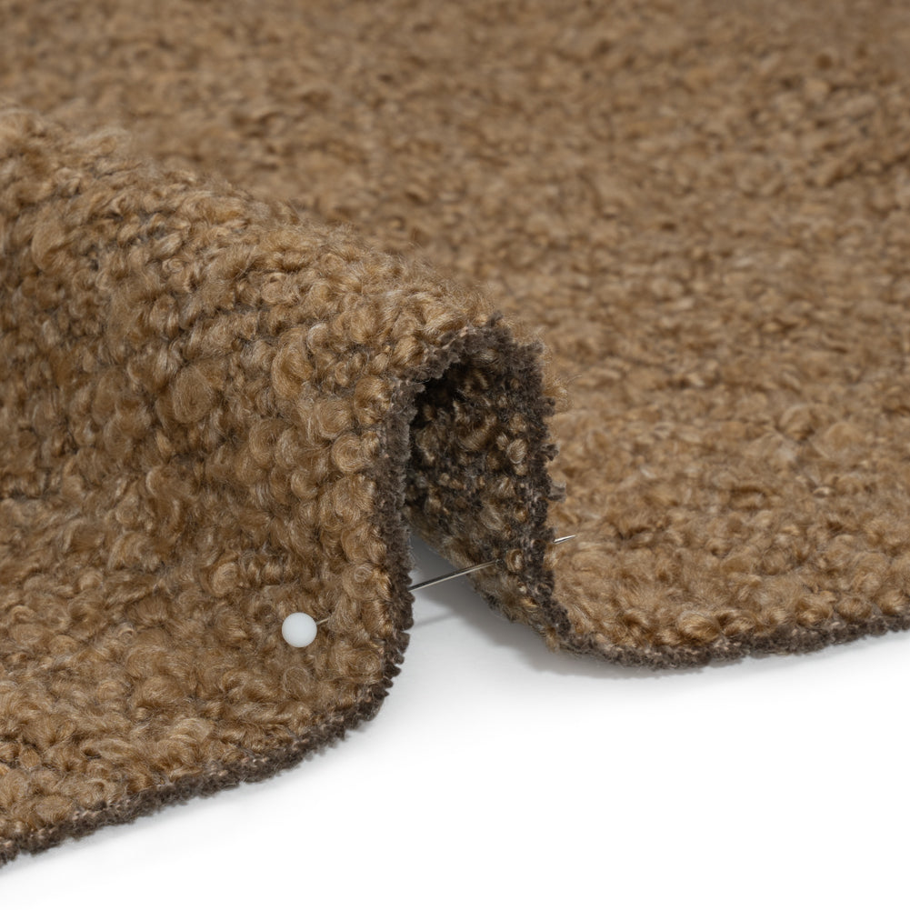 Fawn Fluffy Upholstery Boucle Detail Fawn Fluffy Upholstery Boucle Detail