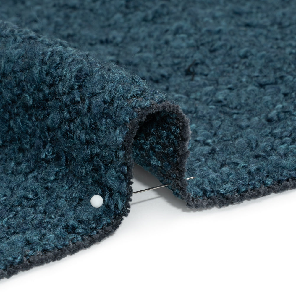 Indigo Fluffy Upholstery Boucle Detail Indigo Fluffy Upholstery Boucle Detail