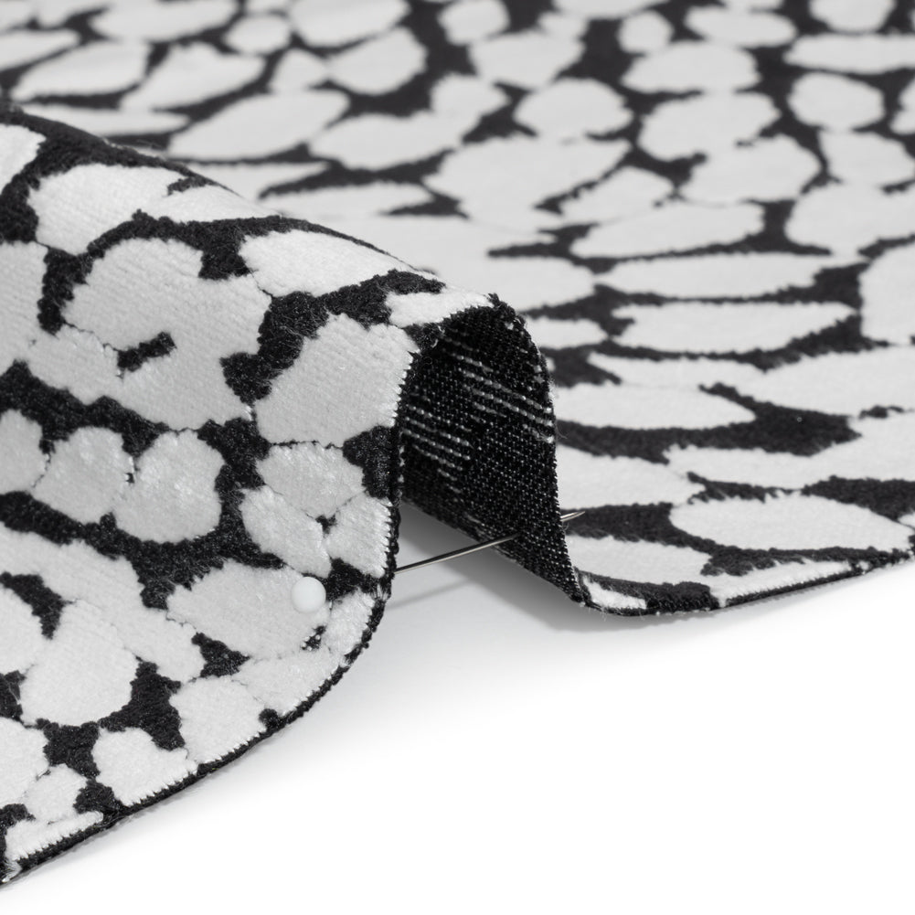 Onyx Animal Spots Textured Chenille Jacquard Detail Onyx Animal Spots Textured Chenille Jacquard Detail