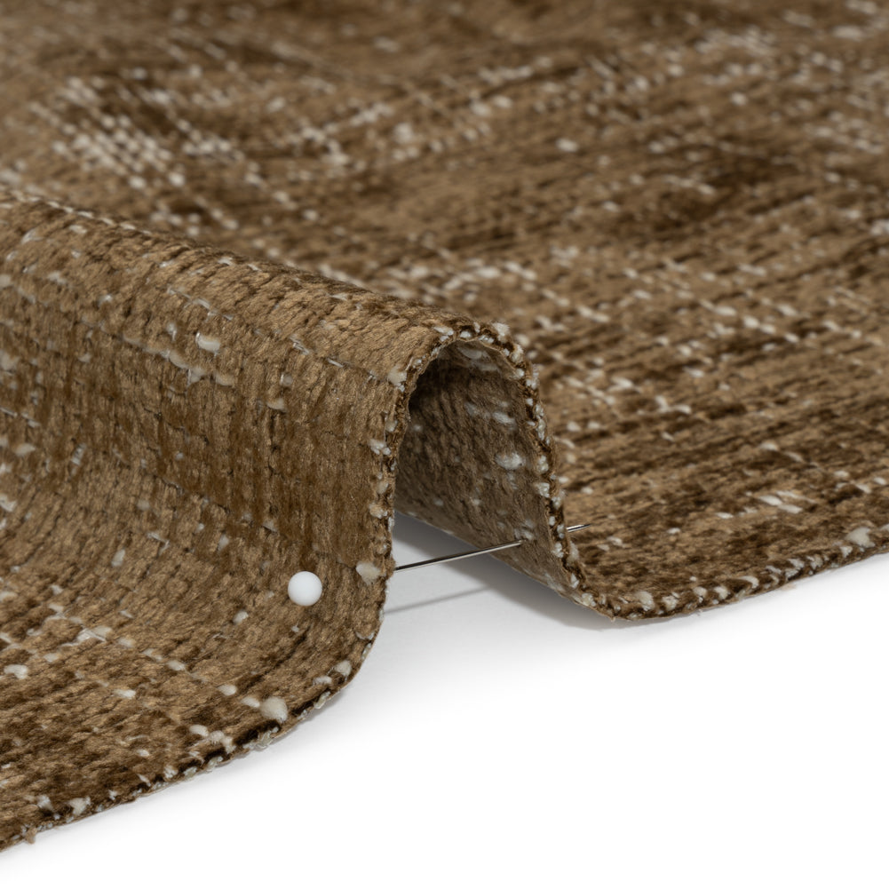 Bison Distressed Look Chenille Upholstery Woven Detail Bison Distressed Look Chenille Upholstery Woven Detail