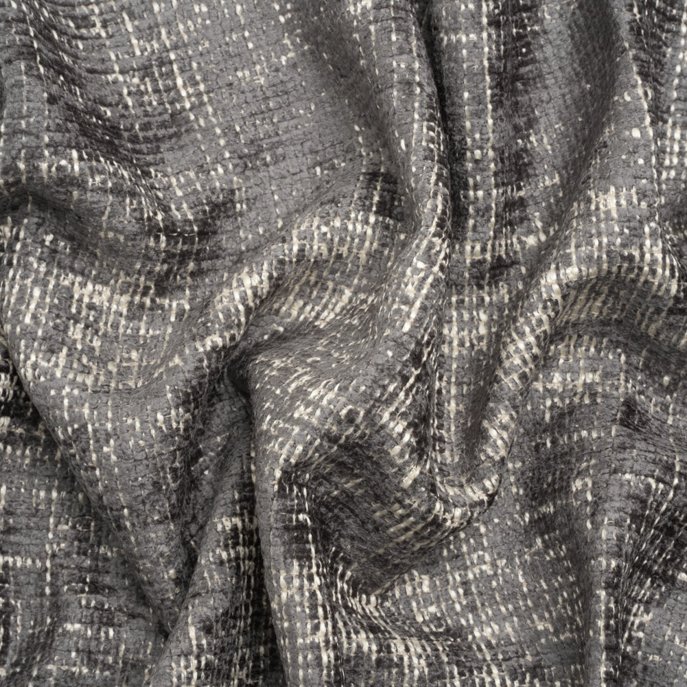 Graphite Distressed Look Chenille Upholstery Woven Graphite Distressed Look Chenille Upholstery Woven