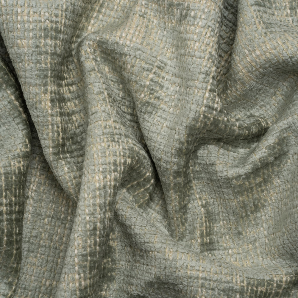 Mist Distressed Look Chenille Upholstery Woven Mist Distressed Look Chenille Upholstery Woven