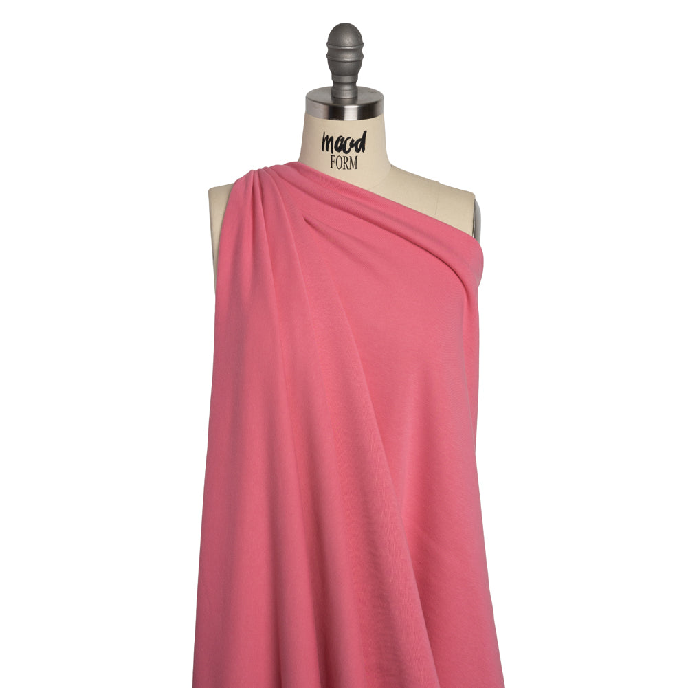 Cotton and Polyester French Terry - Rose Pink - Deadstock Cotton and Polyester French Terry - Rose Pink - Deadstock