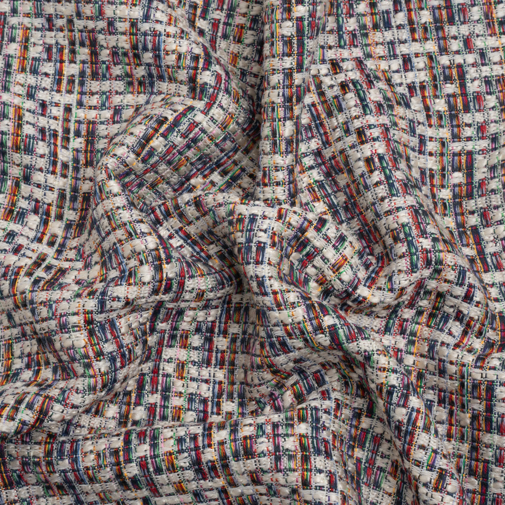 White and Rainbow Acrylic Tweed White and Rainbow Acrylic Tweed