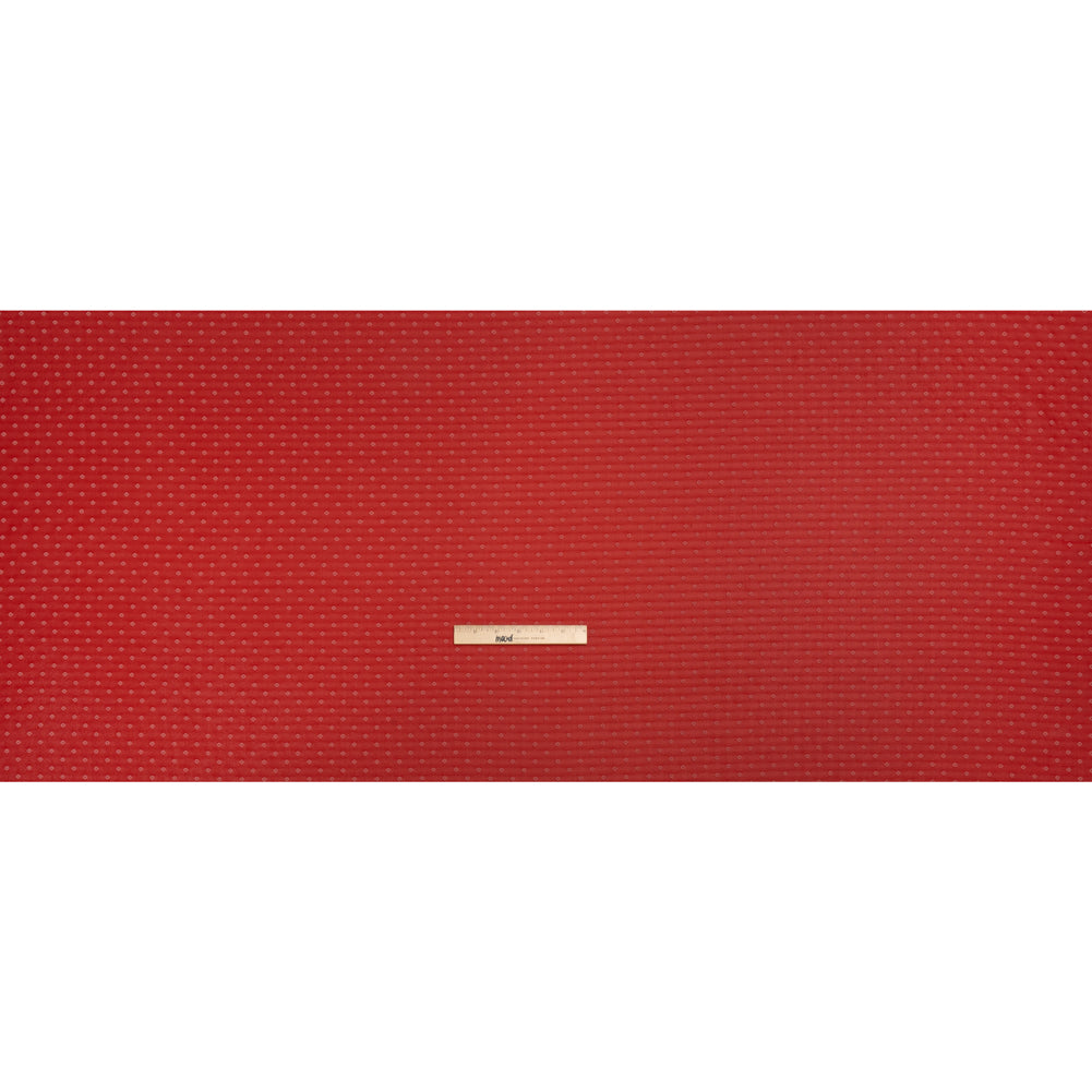 Red and White Woven Diamond Dots Polyester Chiffon Full Red and White Woven Diamond Dots Polyester Chiffon Full