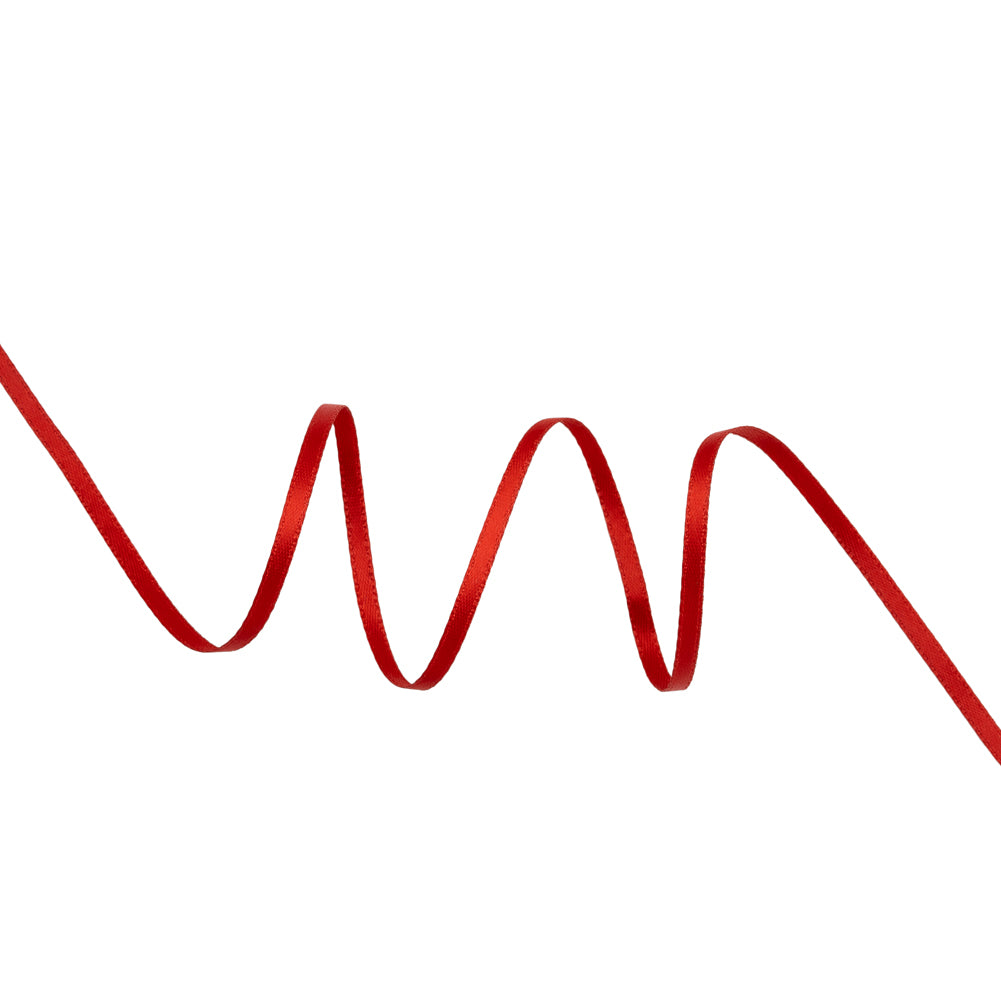 Satin Ribbon Double Faced - 0.125" - Stem Red Satin Ribbon Double Faced - 0.125" - Stem Red