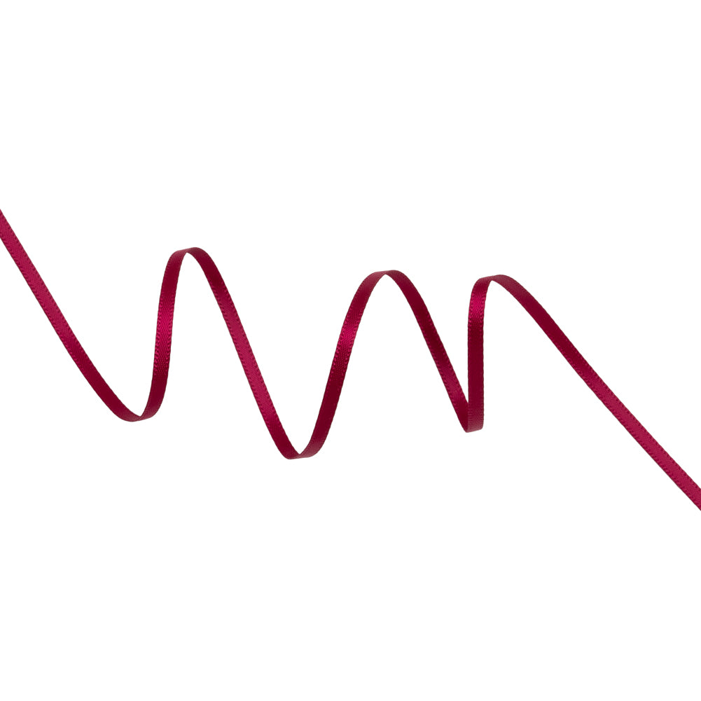 Satin Ribbon Double Faced - 0.125" - Wine Satin Ribbon Double Faced - 0.125" - Wine