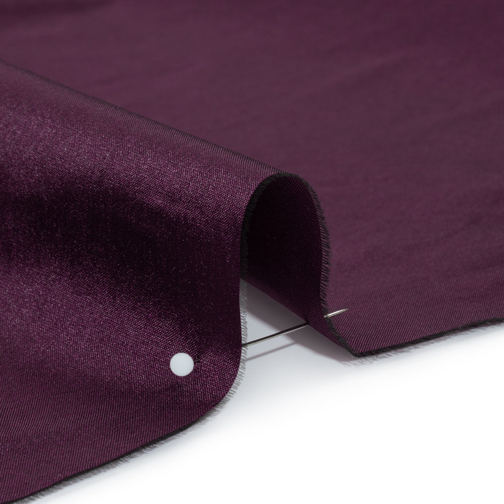 Polyester Taffeta - Plain Dyed Aubergine - Bellamy Collection Detail Polyester Taffeta - Plain Dyed Aubergine - Bellamy Collection Detail