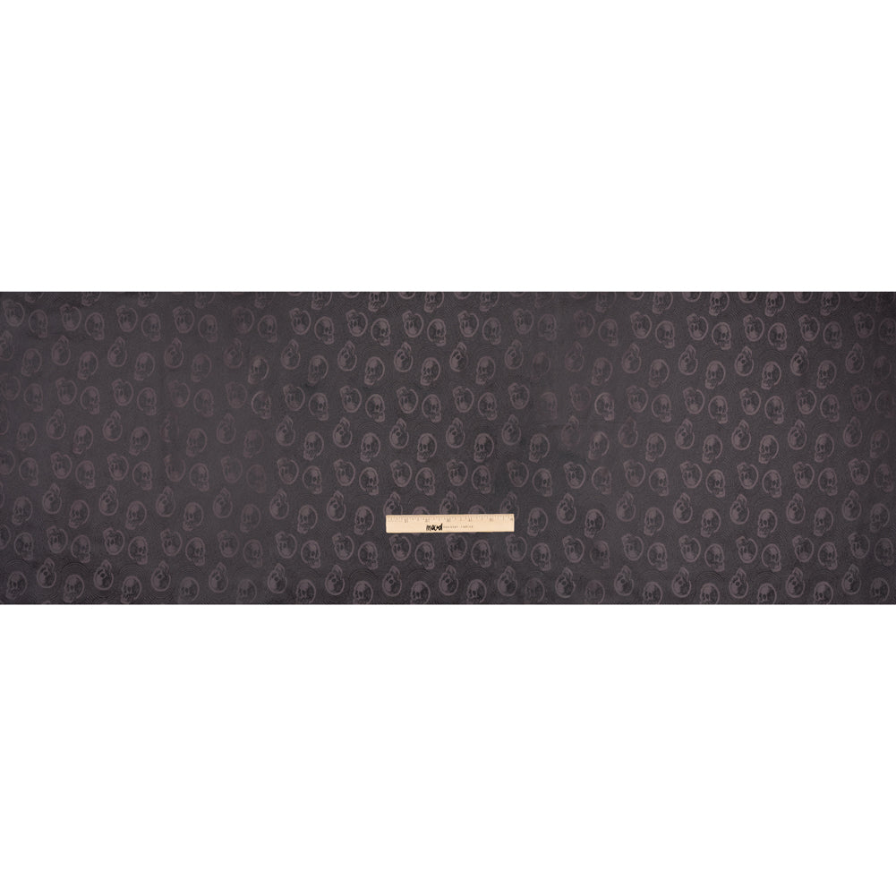 Skulls Jacquard Lining - Black and Charcoal Bi-Color Skulls Jacquard Lining - Black and Charcoal Bi-Color