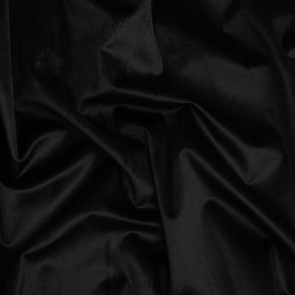 Polyester Velvet - Black - Deadstock Polyester Velvet - Black - Deadstock