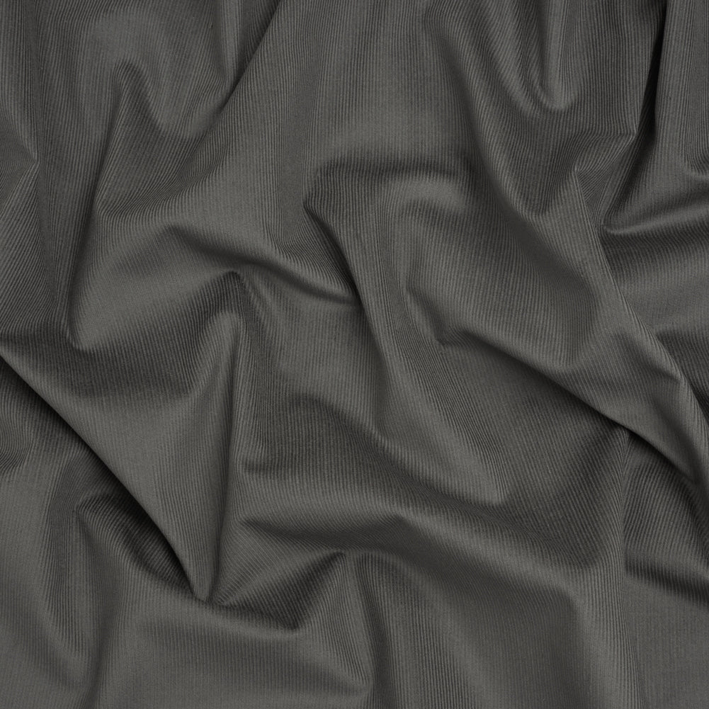 Coolmax Poly Cotton Corduroy, Moisture Wicking - Gray Cobble - Deadstock Coolmax Poly Cotton Corduroy, Moisture Wicking - Gray Cobble - Deadstock