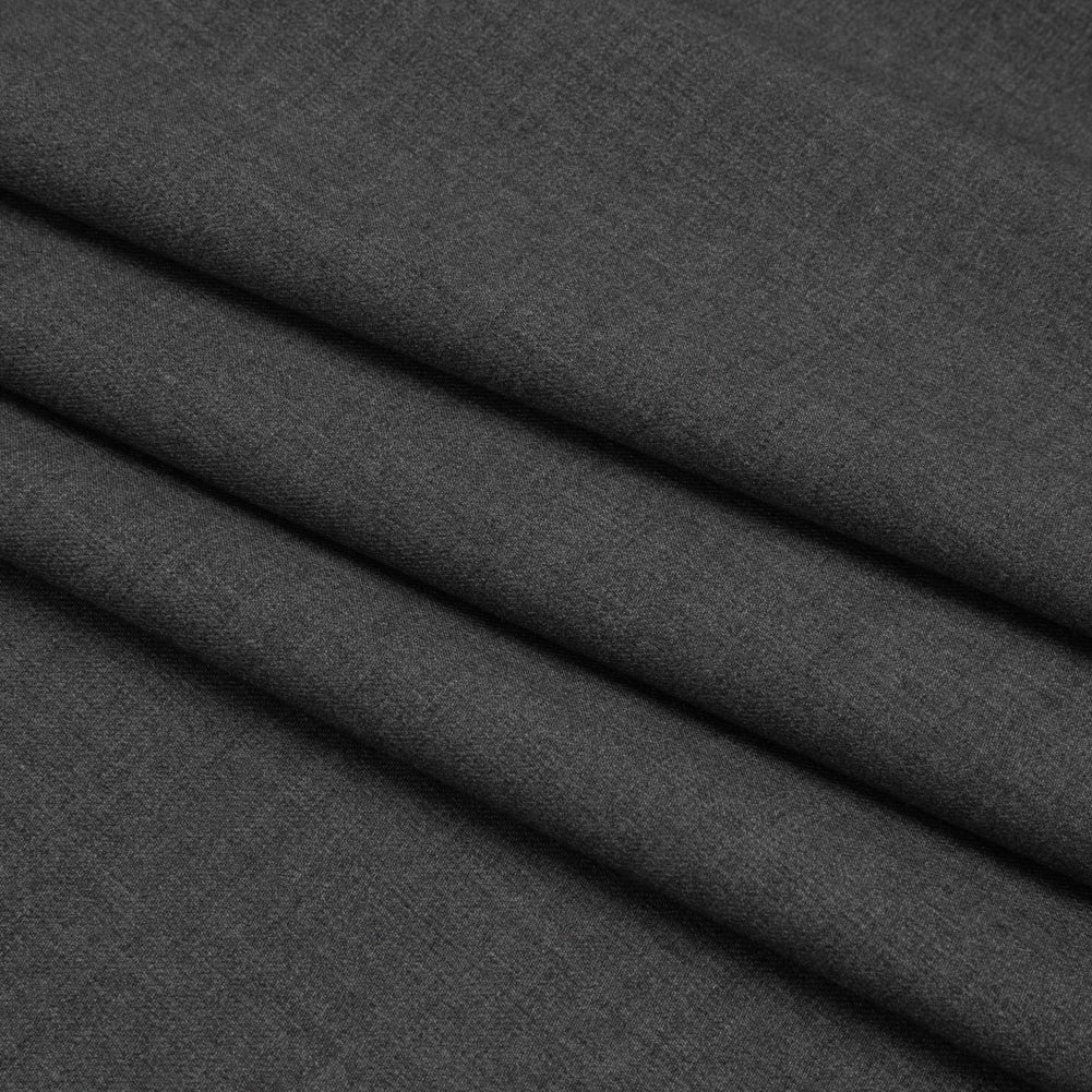 Wool Twill Suiting - Heathered Cool Gray - Deadstock Folded Wool Twill Suiting - Heathered Cool Gray - Deadstock Folded