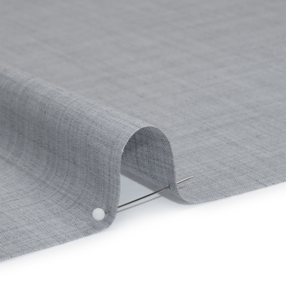 Wool Suiting - Heathered Silvery Gray - Deadstock Detail Wool Suiting - Heathered Silvery Gray - Deadstock Detail